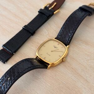 Longines vintage quartz gold plated